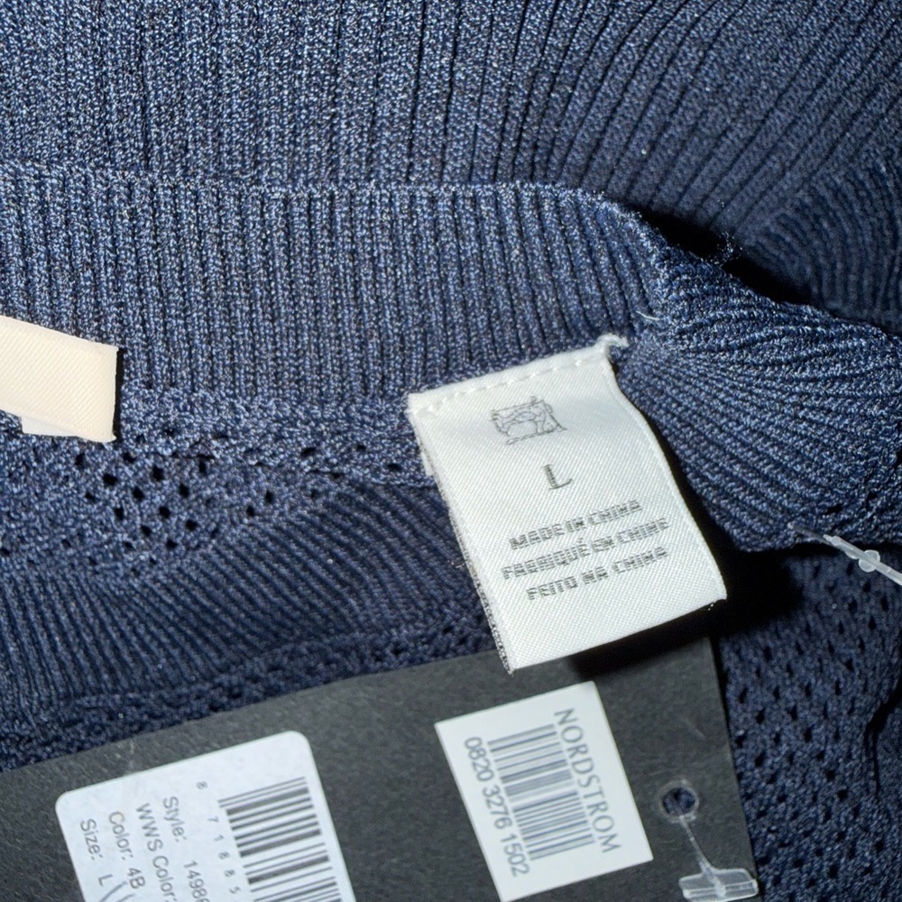 Scotch & Soda Navy Knit Circle Skirt with Flared Hem - Picture 4 of 6